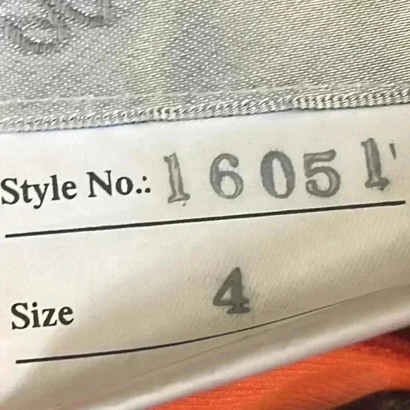 Tiffany design size 4 camouflage and orange formal dress . So unique! - Picture 9 of 10